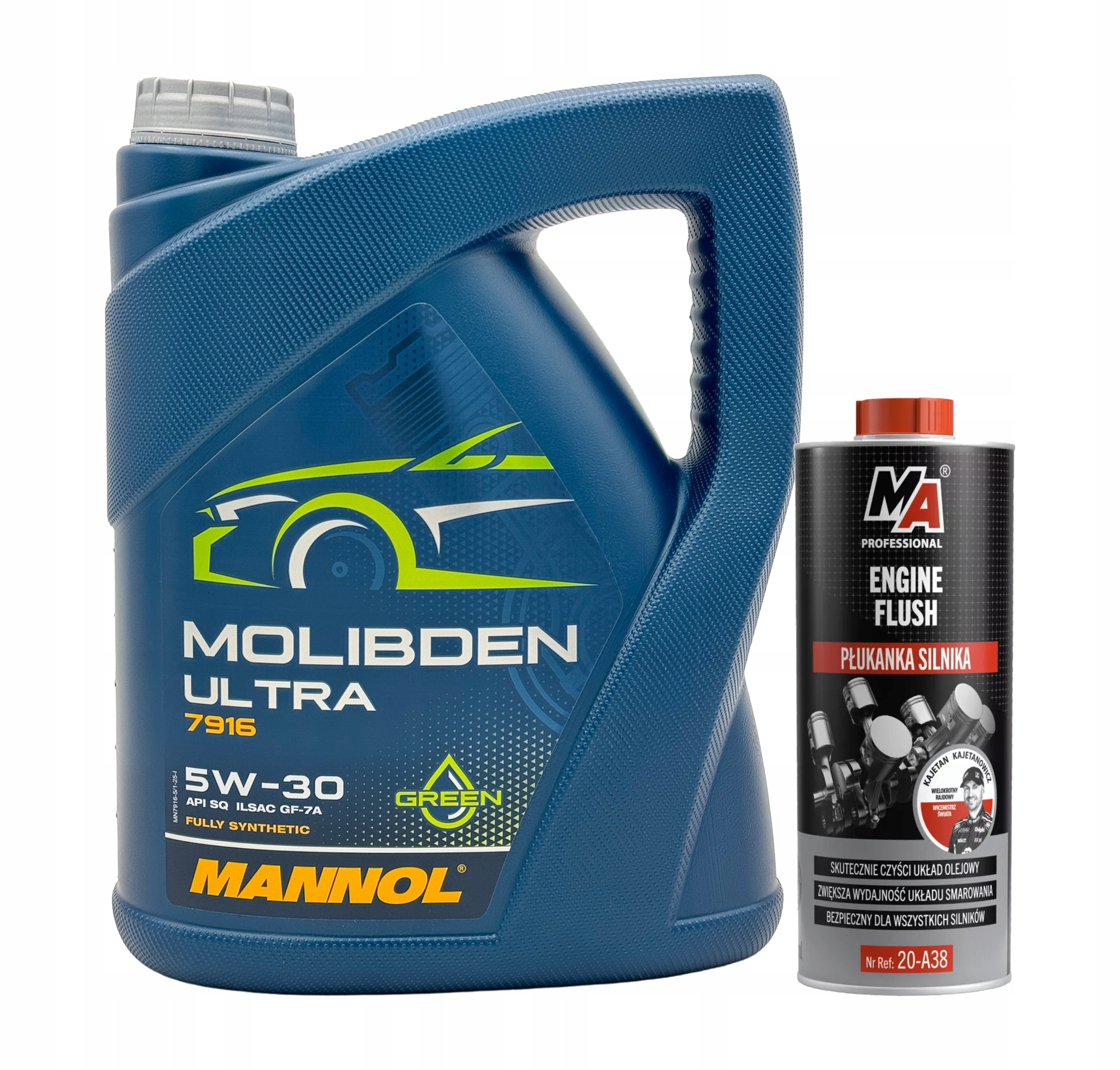 Olej 5w30 5L Molibden Ultra Zielony Mannol Moje Auto Płukanka 400ml Amtra