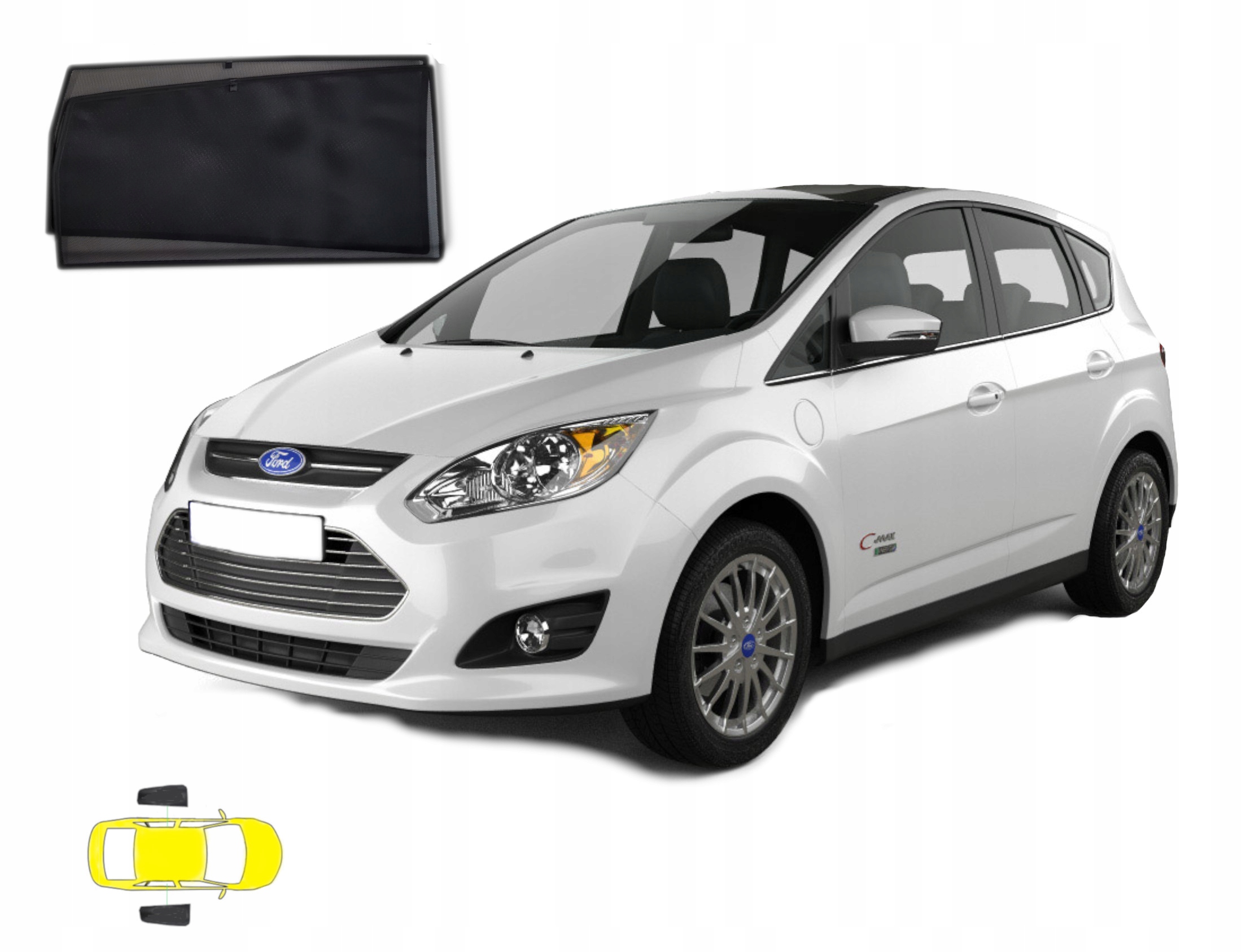 Speciální sluneční clony pro Ford Focus C-Max II, 2 rolety