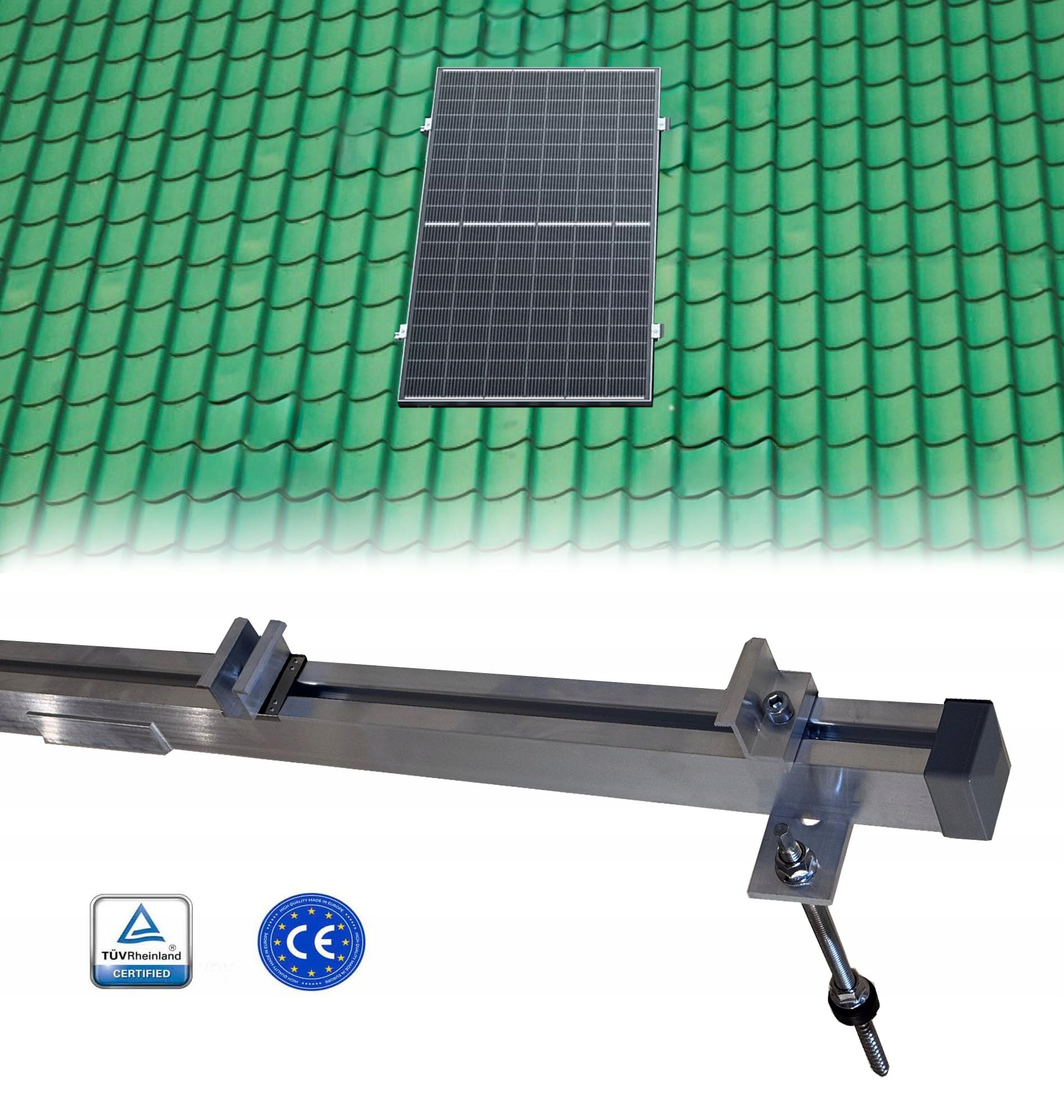 SYSTEM MOCOWANIA 1 MODUŁU PV NA DWUGWINTACH