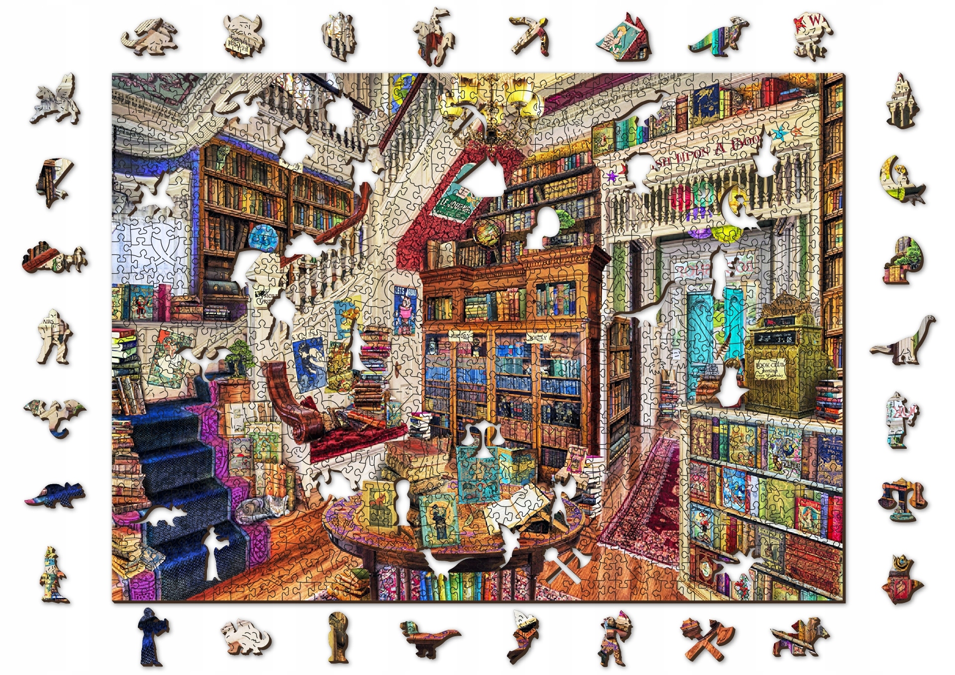 Puzzle Drewniane Wish Upon a Bookshop 1000 +10 el