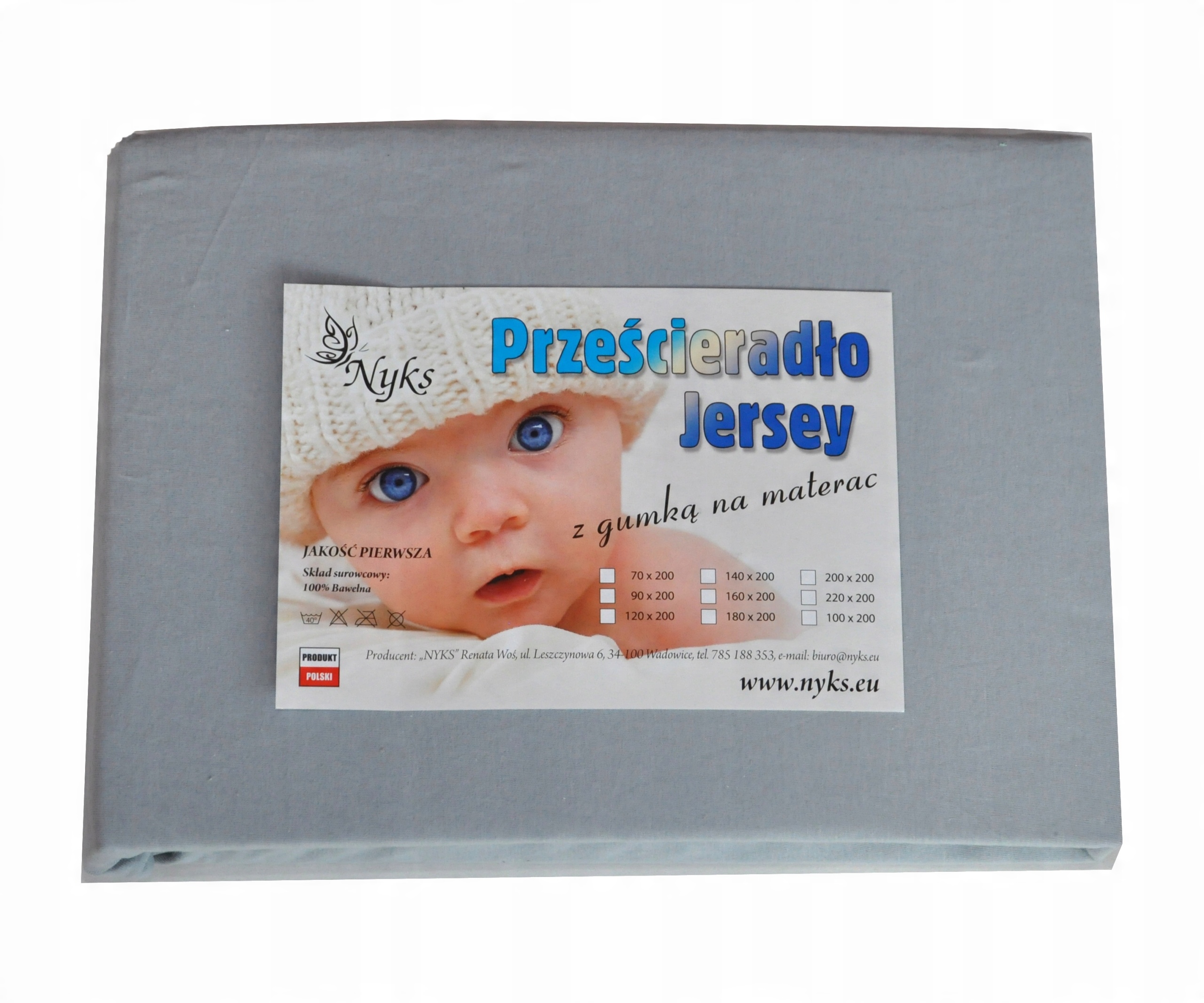 

Prześcieradło 180x200 jersey 100% bawełna gumka 01
