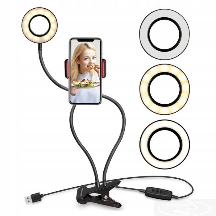 

Uchwyt Na Telefon Statyw Z Lampą Led Ring Do Zdjęć