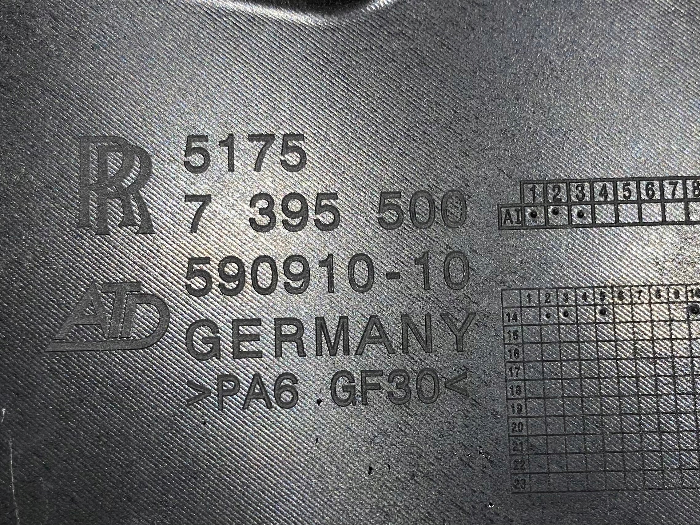 ROLLS ROYCE GHOST WRAITH DAWN BLENDE ABDECKUNG R 51757395500