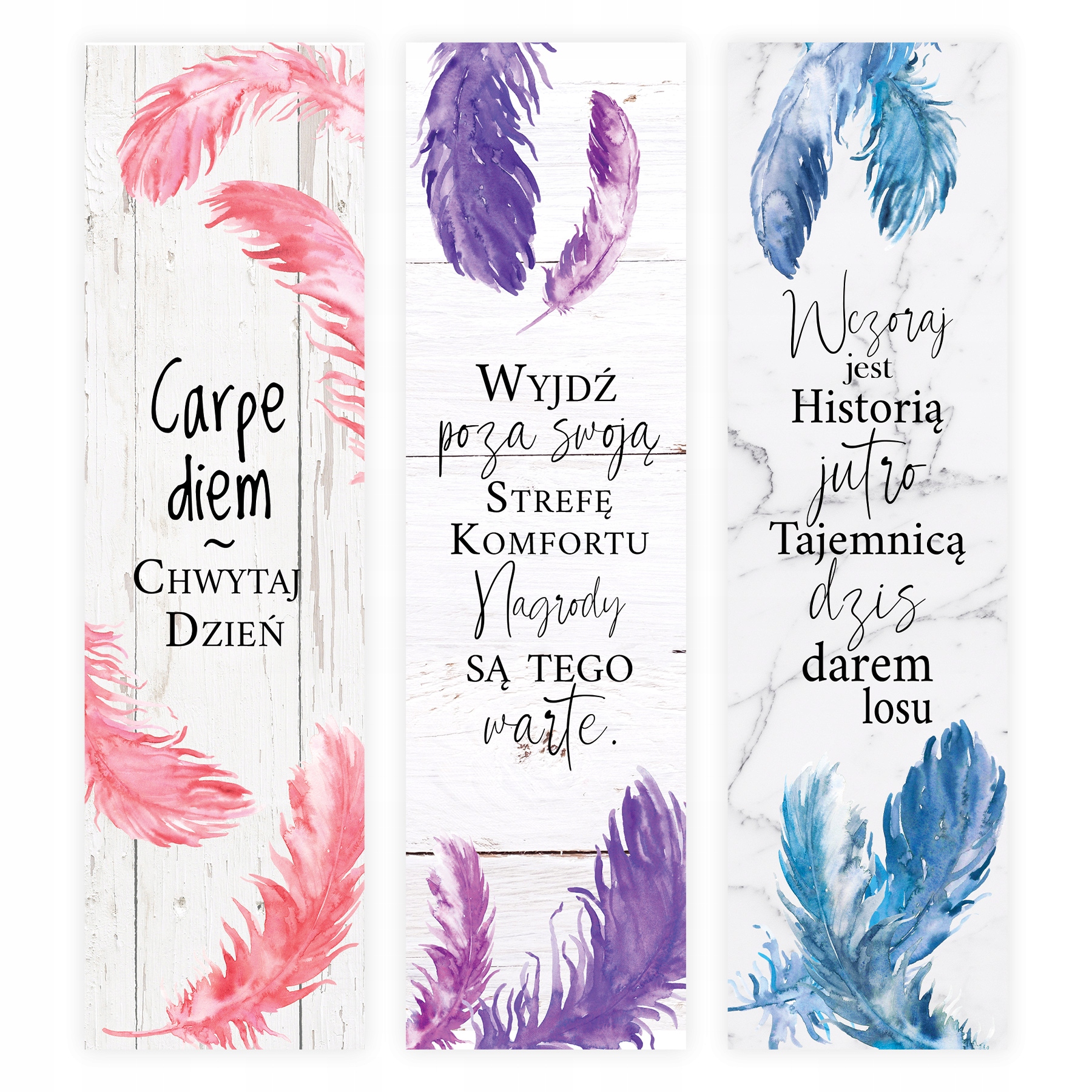 

Zakładki do książek Feathers cytaty 3 szt.