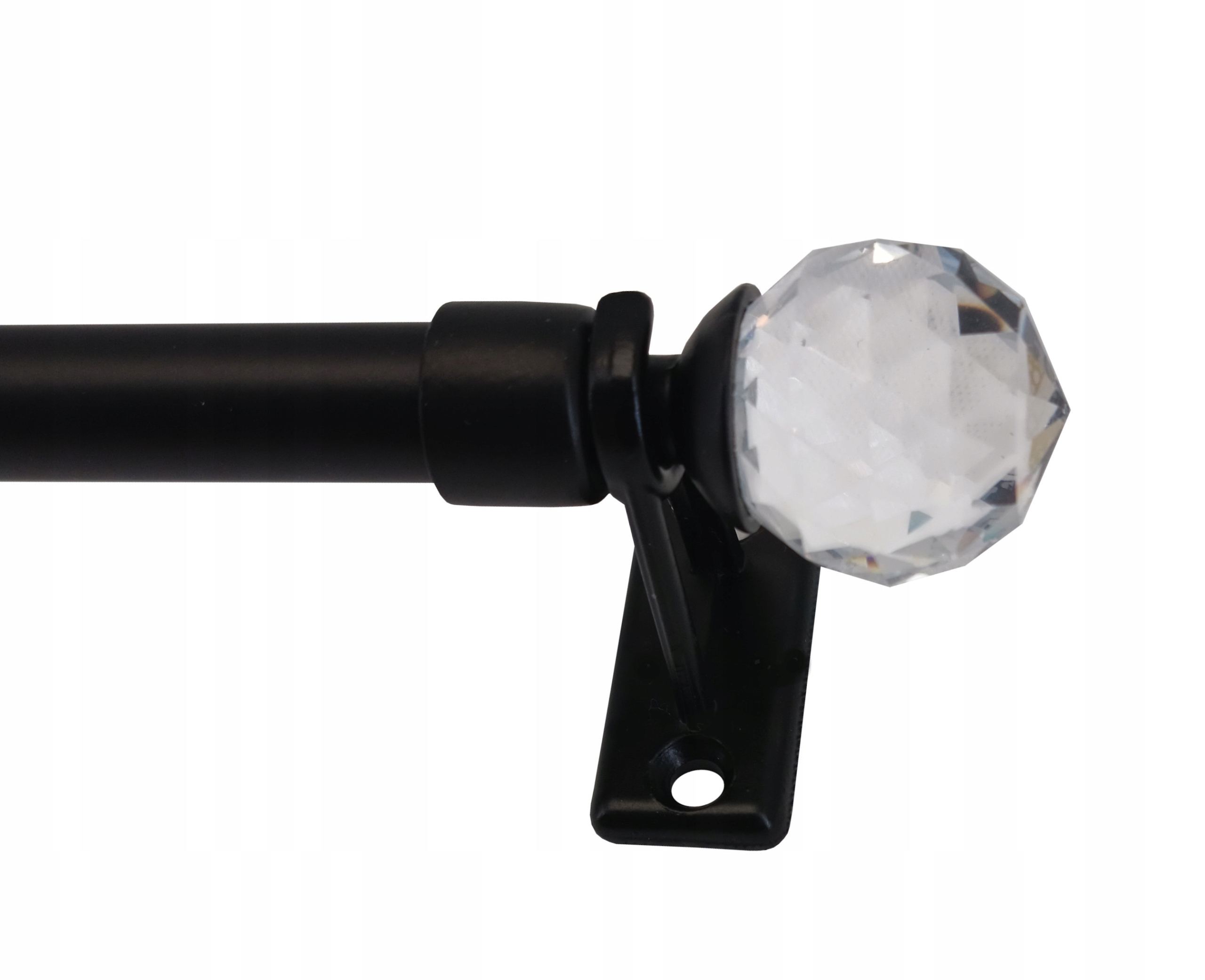 MINI KARNISZ zazdrostka GLOBE 40-60 cm CZARNY MAT Długość drążka 40 cm