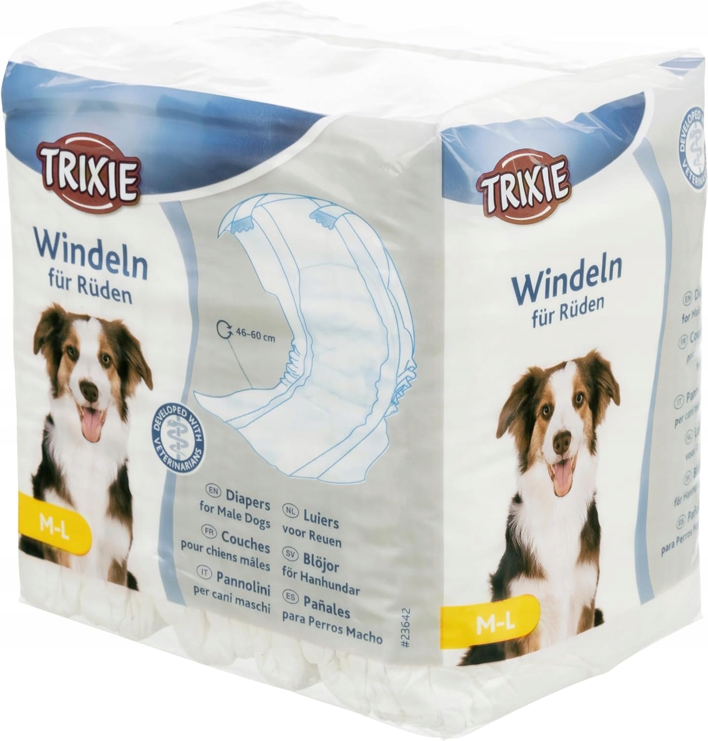 Levně Plenky Pro Psa M/L 12 Kusů Bílé Na Jedno Použití Ochranné