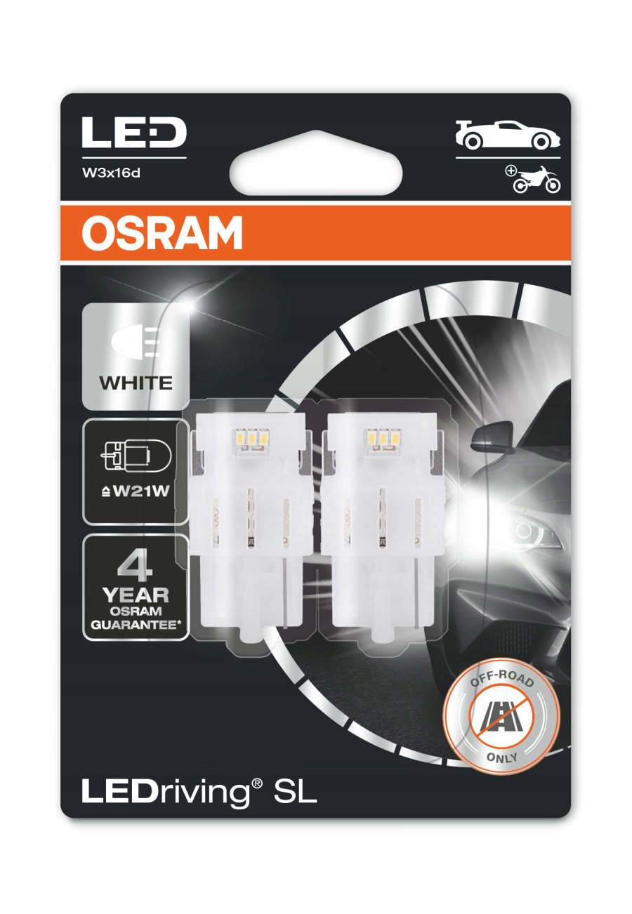 

Osram Led Standard W21W 6000K Biała White