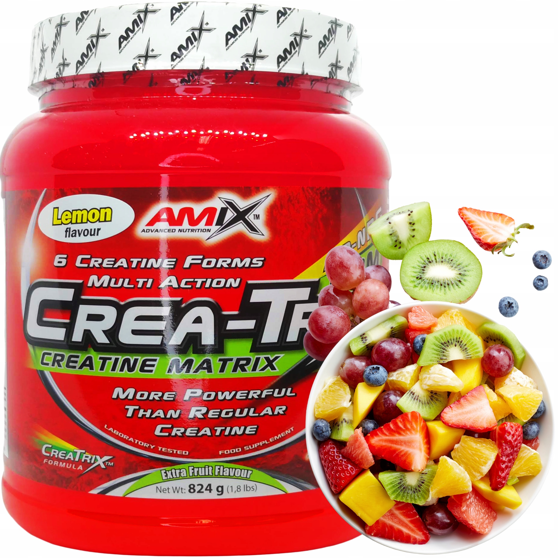 Amix Crea-Trix Creatine Kreatin v 6 formách Jablečnan Citrát Krealkalyn