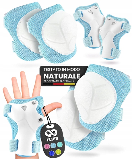 OCHRANIACZE DLA DZIECI NA ŁYŻWY ROLKI ZESTAW NA ŁOKCIE KOLANA RĘCE WYGODNE