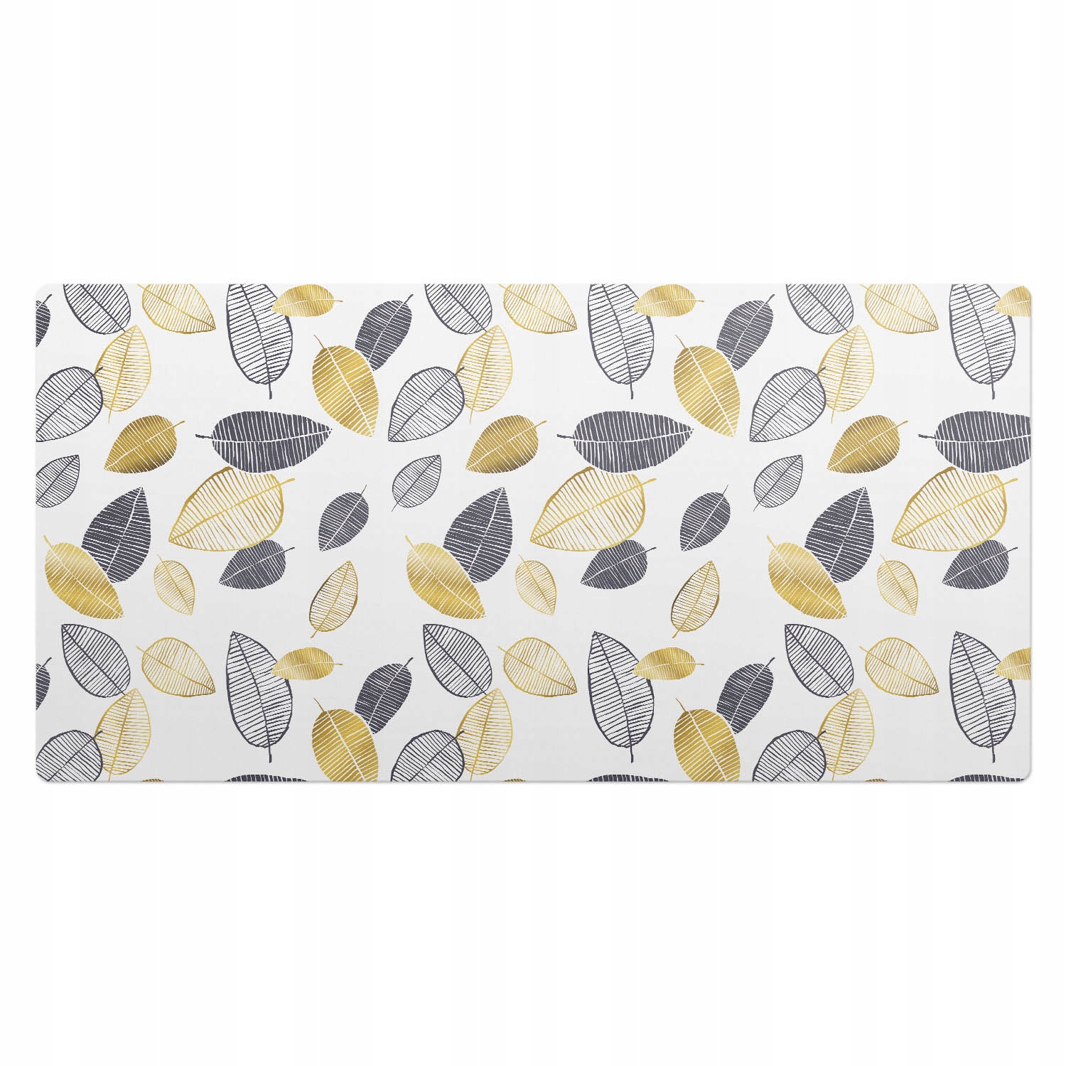 Designová ochranná podložka pod notebook Retro vzor s listy 100 x 50 cm