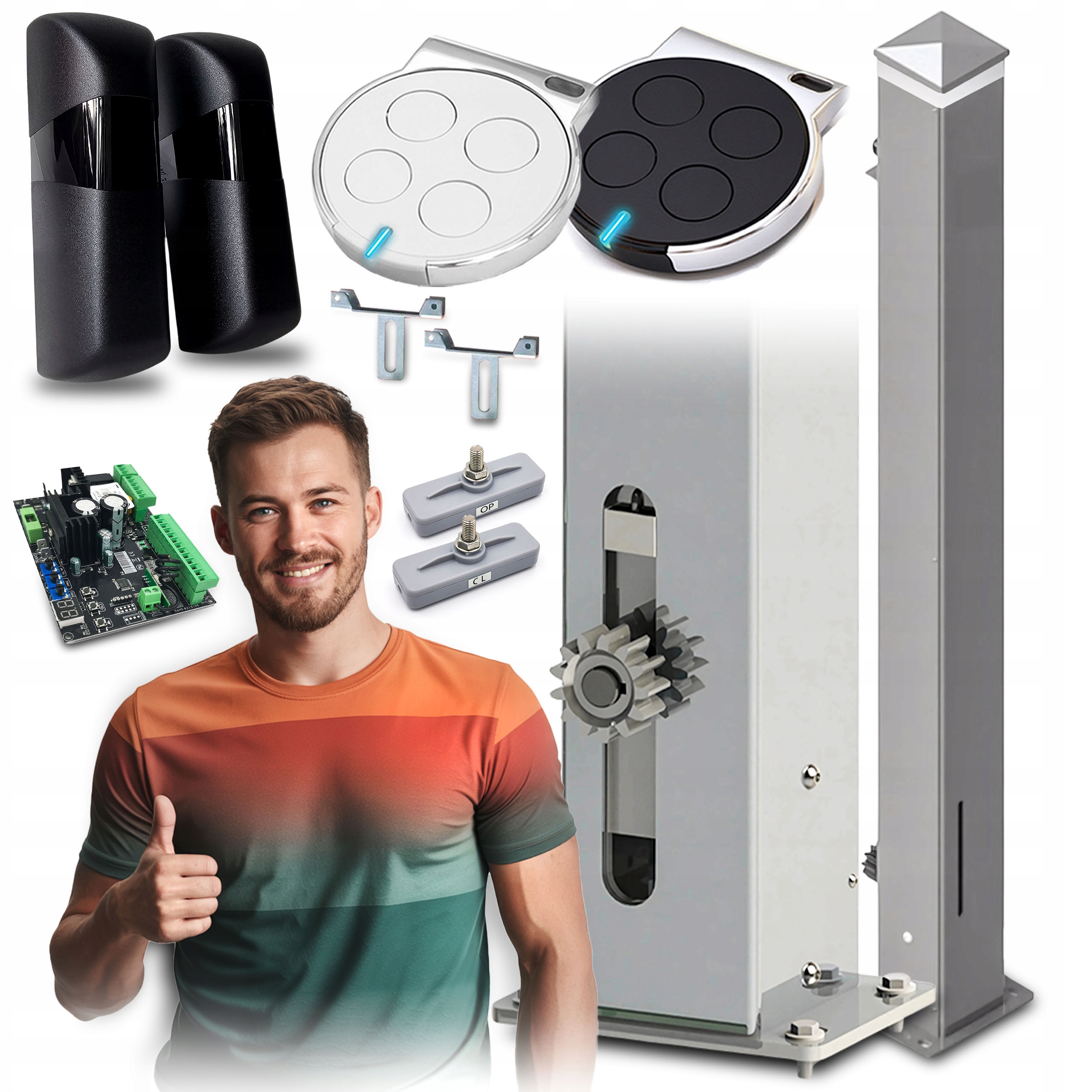 Sada Pohonů V Sloupku pro posuvné brány 160 neviditelný pohon 700 kg