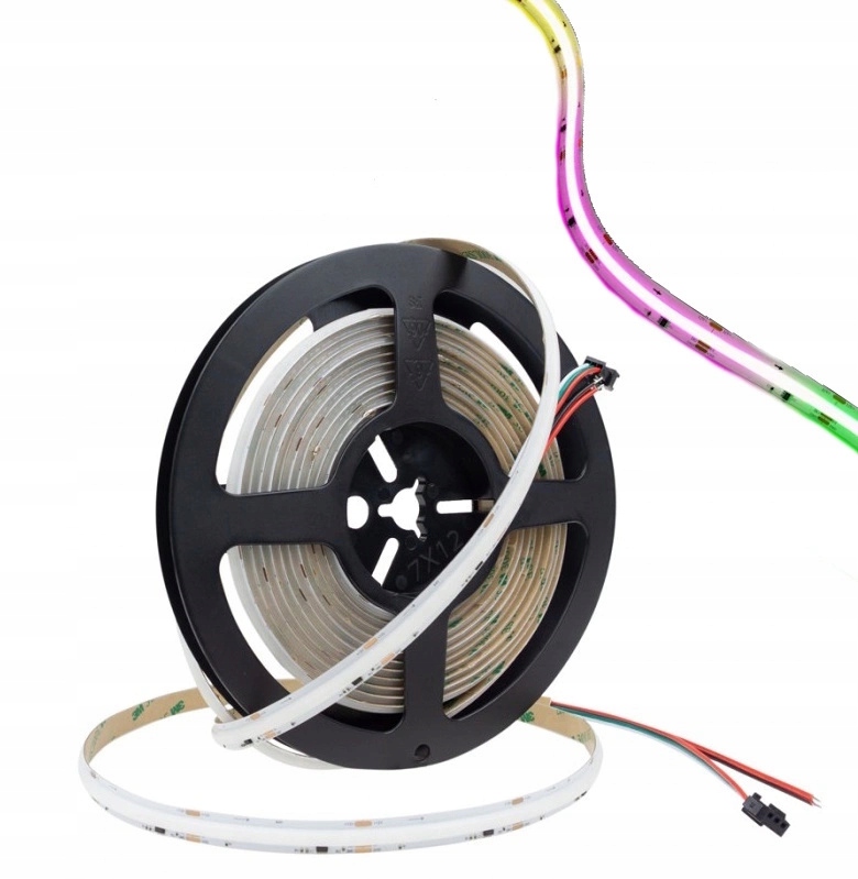 Led pásek 12V Tekoucí Digitální Cob pásek 12V Barevný Rgb 720LED/m IP20 5M