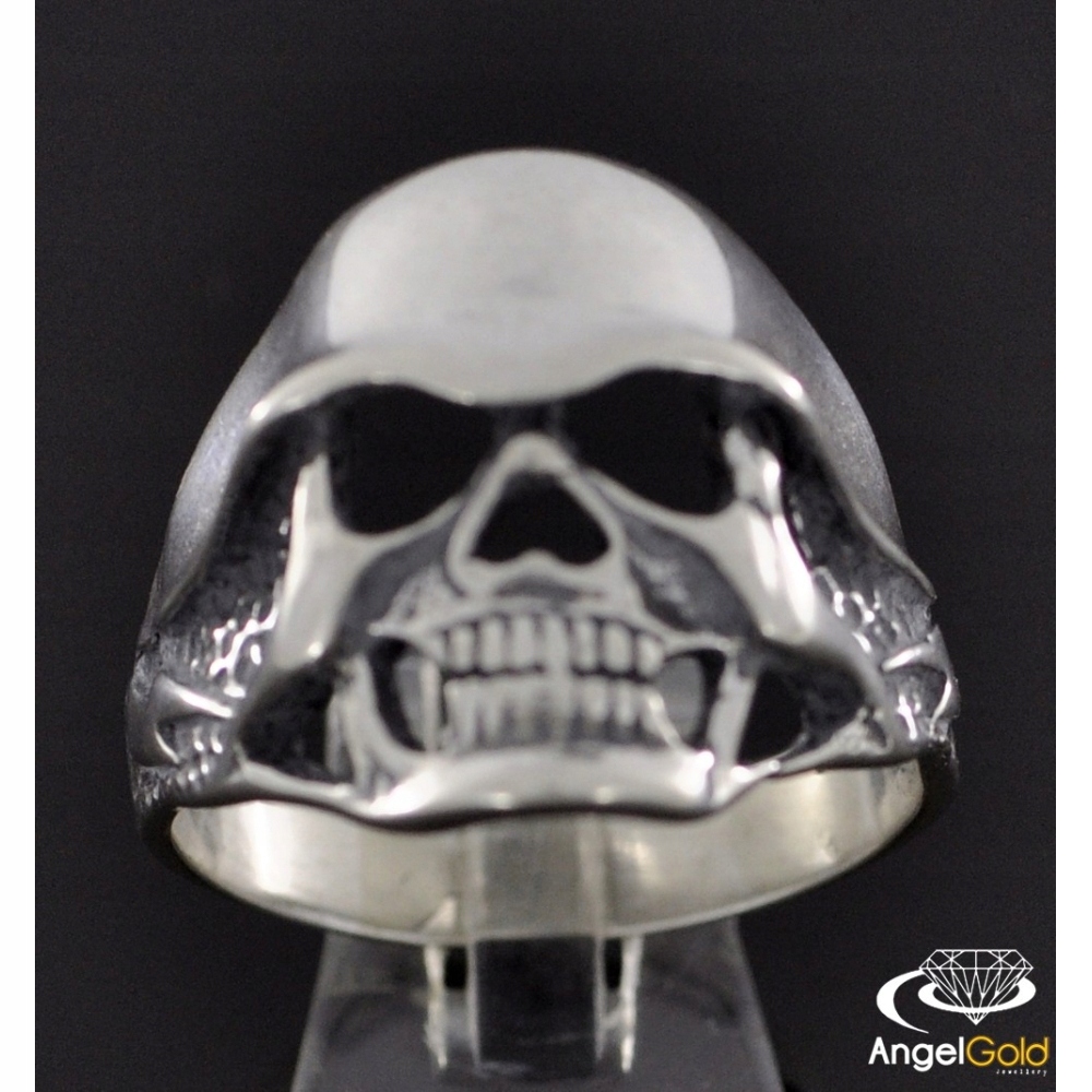 SREBRNY PIERŚCIEŃ CZACHA CZASZKA DUŻY SYGNET 925 Stan opakowania oryginalne