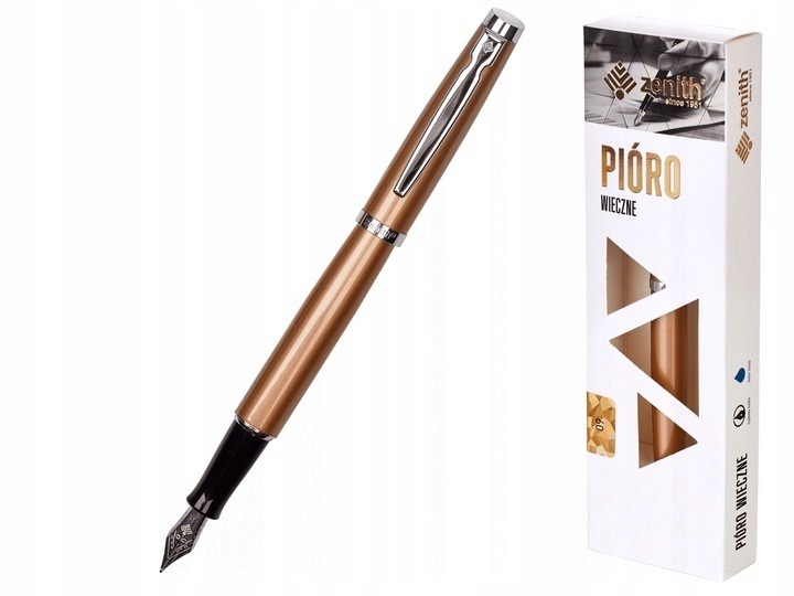 

Pióro wieczne metalowe Miedźniane w etui Zenith