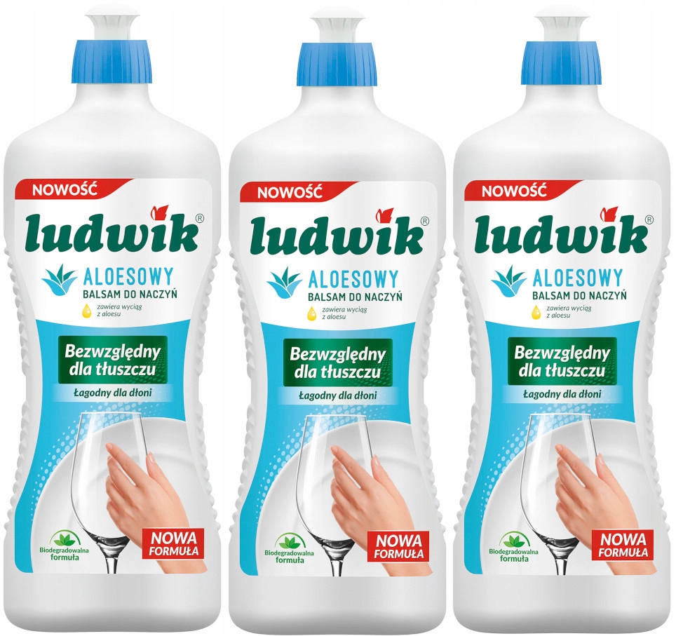 

Ludwik Płyn do Mycia Naczyń Balsam Aloes Bio 3x900