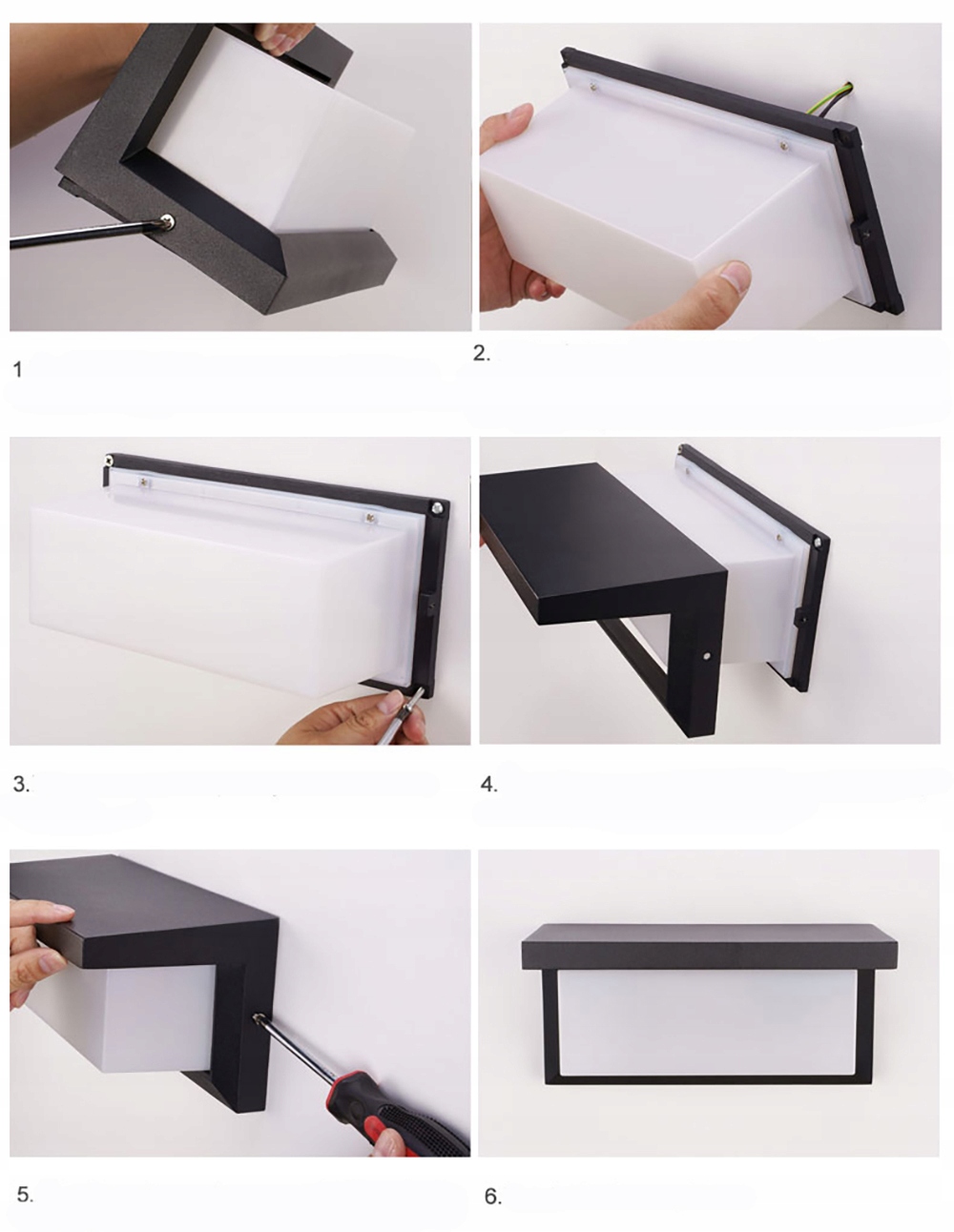 Lampa elewacyjna LED zewnętrzna kinkiet ogrodowy Kolor czarny