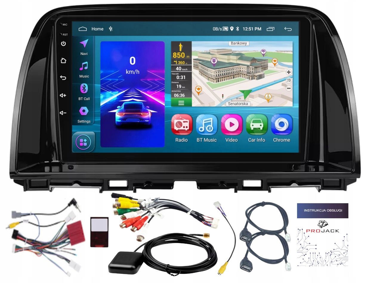 Autorádio Android Mazda CX-5 2012-2017 Wifi Carplay Usb 4GB 64GB
