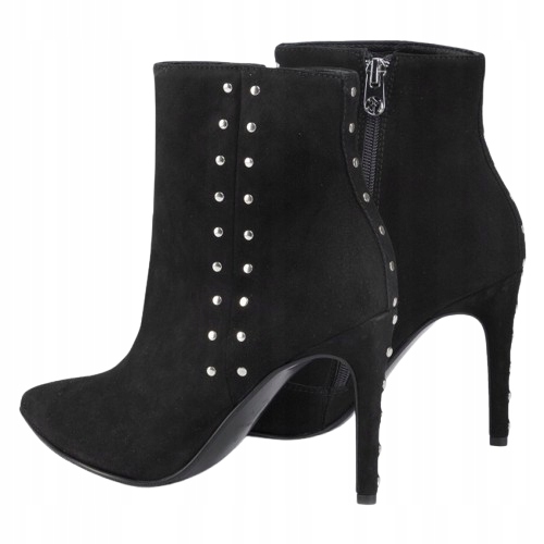 Dámské černé kožené kotníkové Kotníkové Boty Eva Minge velikost 36/36 0HX