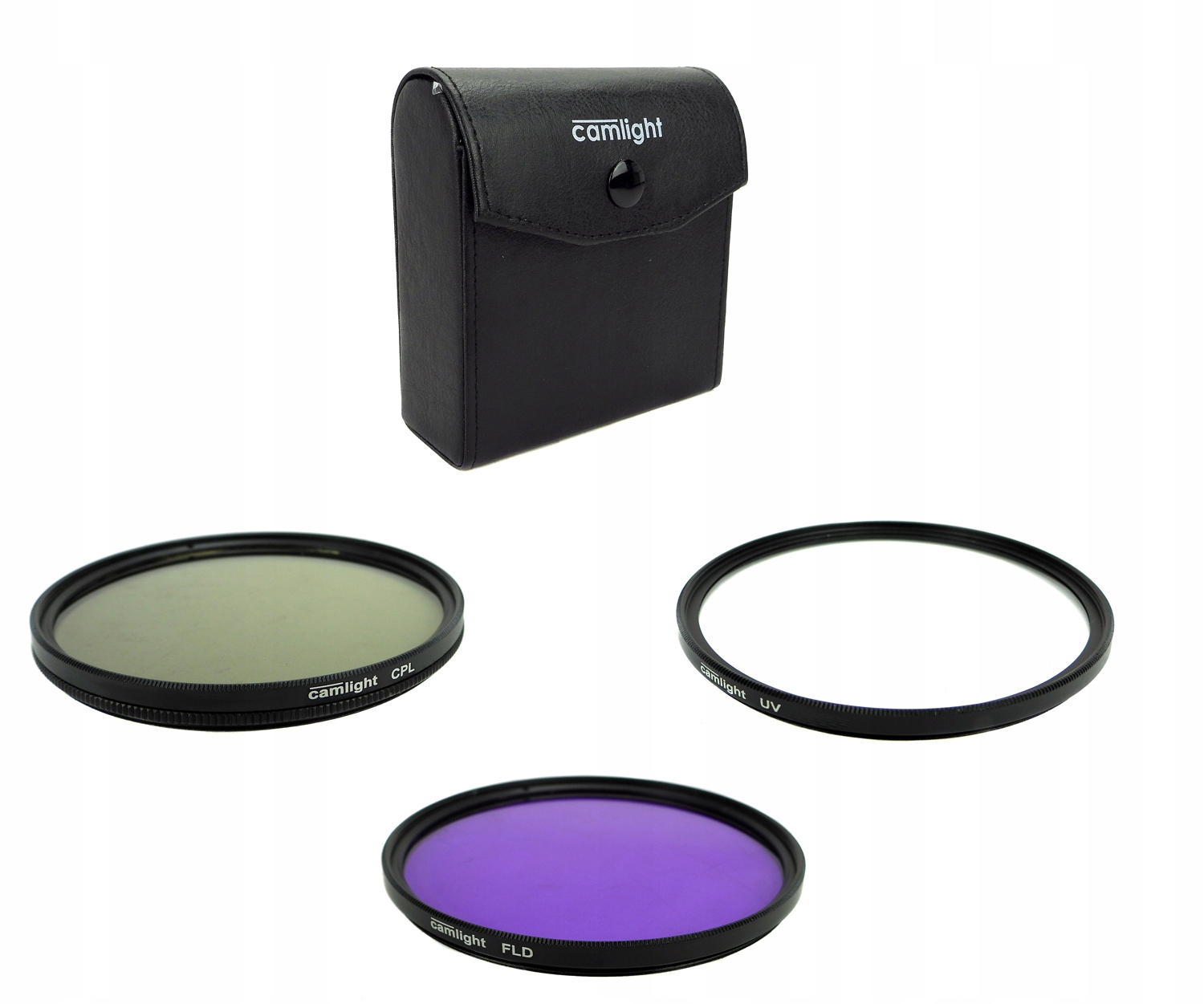 3w1 ZESTAW FILTRÓW CAMLIGHT 37 mm UV CPL FLD ETUI