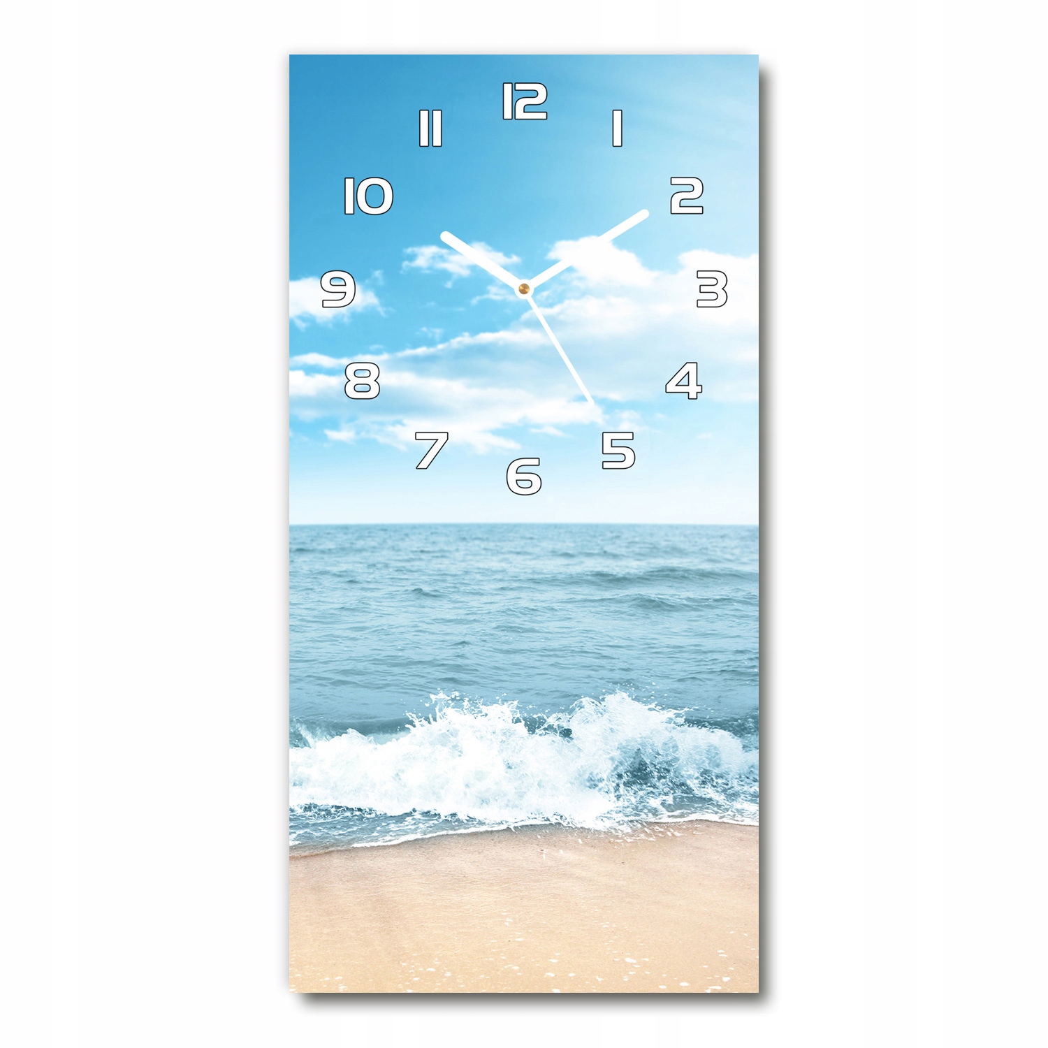 

Zegar szklany ścienny Plaża i morze 30x60 pionowy