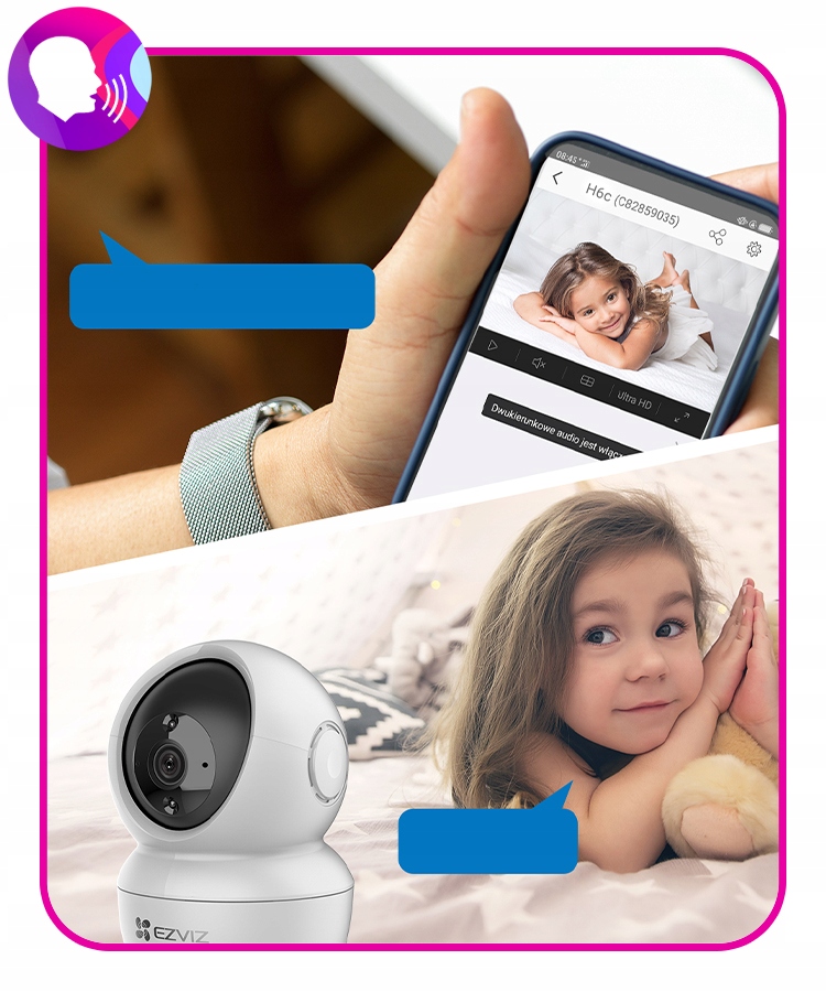 Zestaw monitoringu KAMERA Do PSA KOTA do obserwacji MONITORING DOMU fullHD Zasięg podczerwieni 10 m