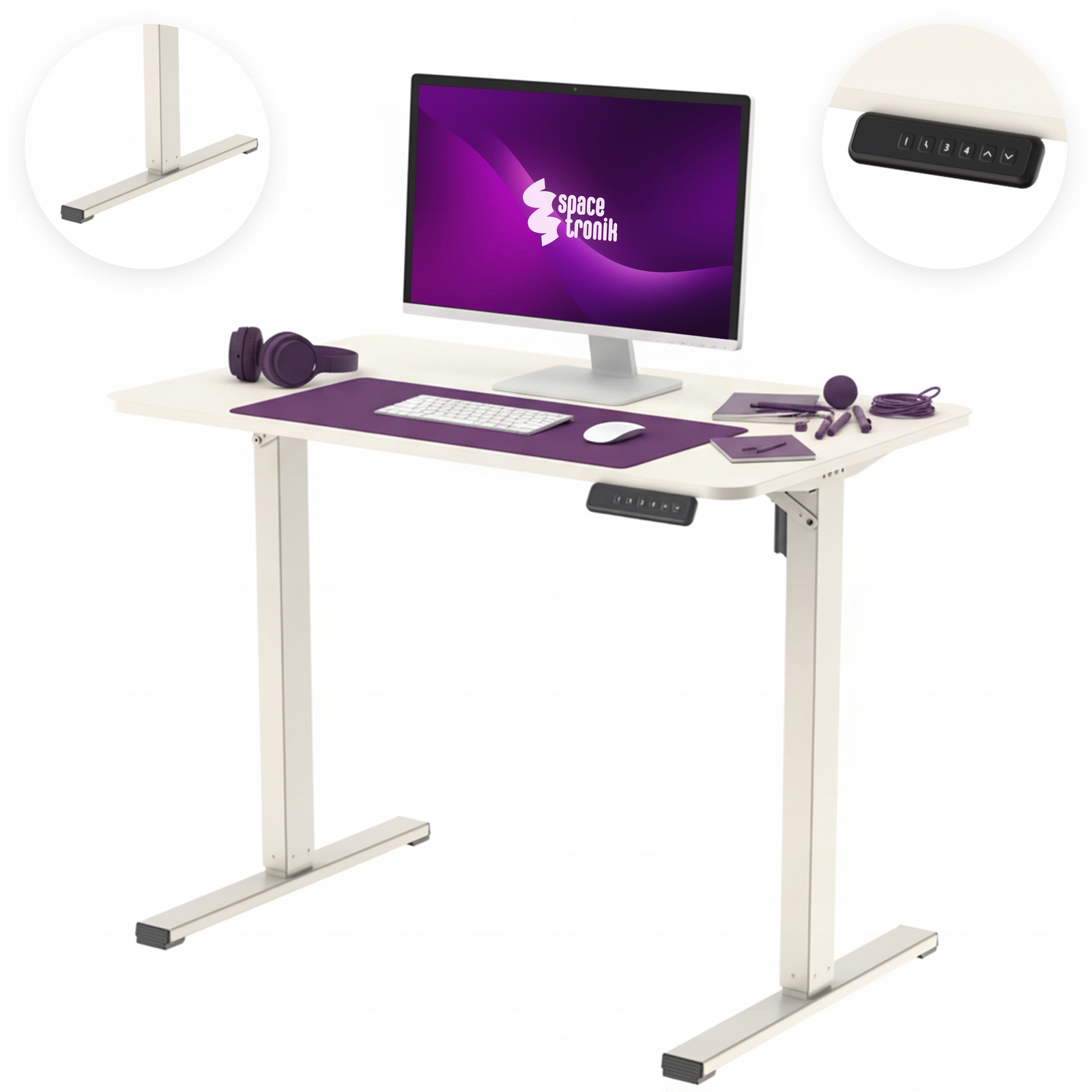 Elektrický psací stůl 100x60 LCD panel Spacetronik Regulace výšky 75-110