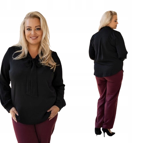 Elegantní halenka Sandra s dlouhým rukávem, barva černá velikost 46