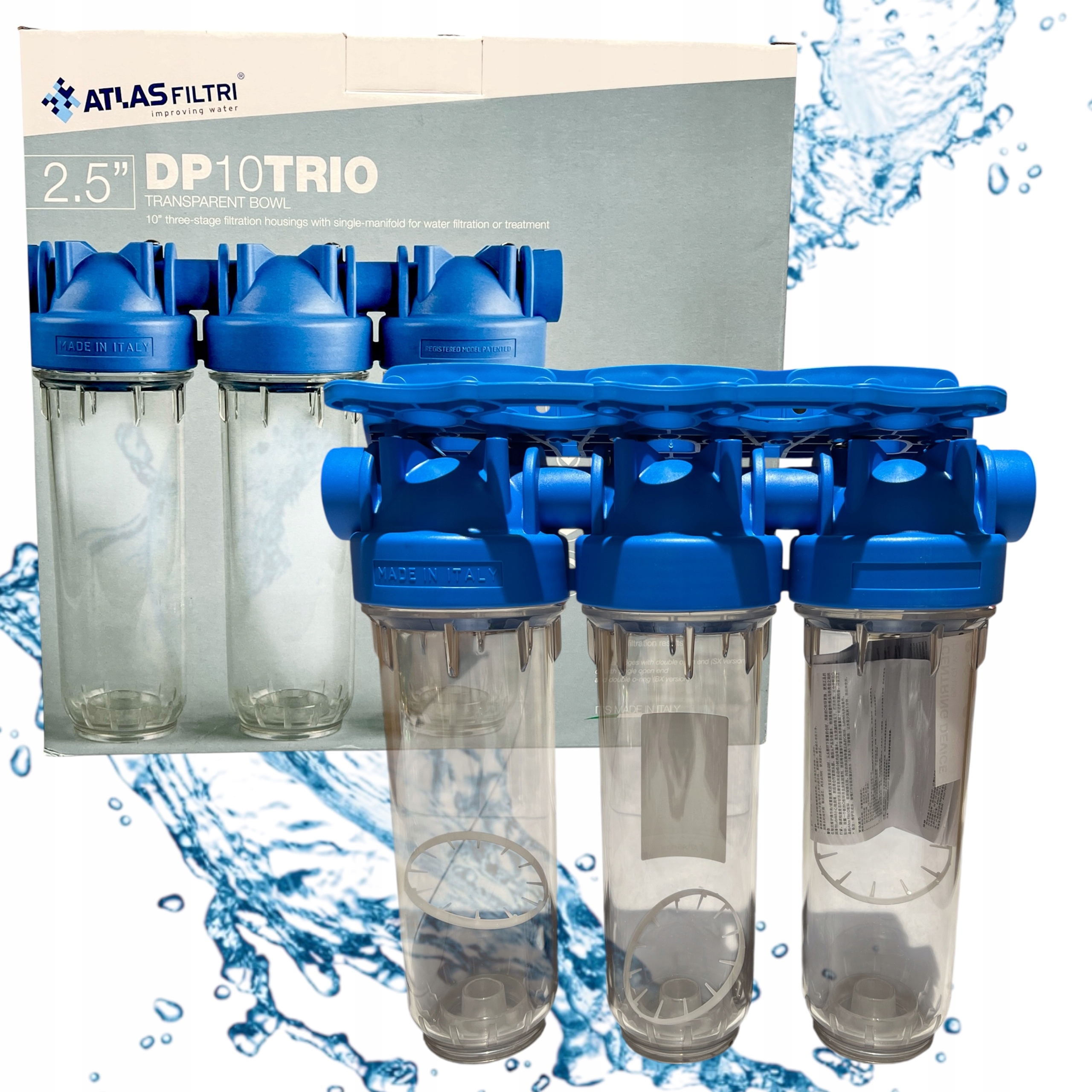 Potrójny korpus Atlas Filtri 1" NARUROWY Filtr do wody narurowy obudowa EAN (GTIN) 8021647102508