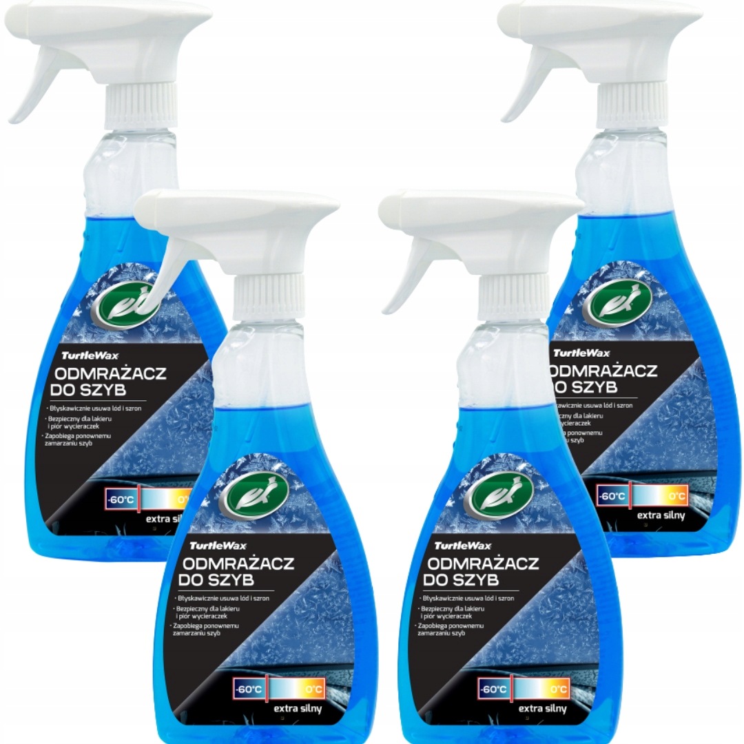 Turtle Wax odmrażacz do szyb 500 ml atomizer zestaw 4 sztuk