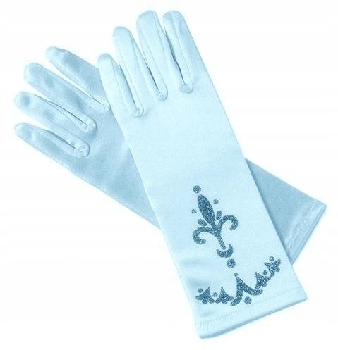 RĘKAWICZKI SATYNOWE ELSA BŁĘKITNE