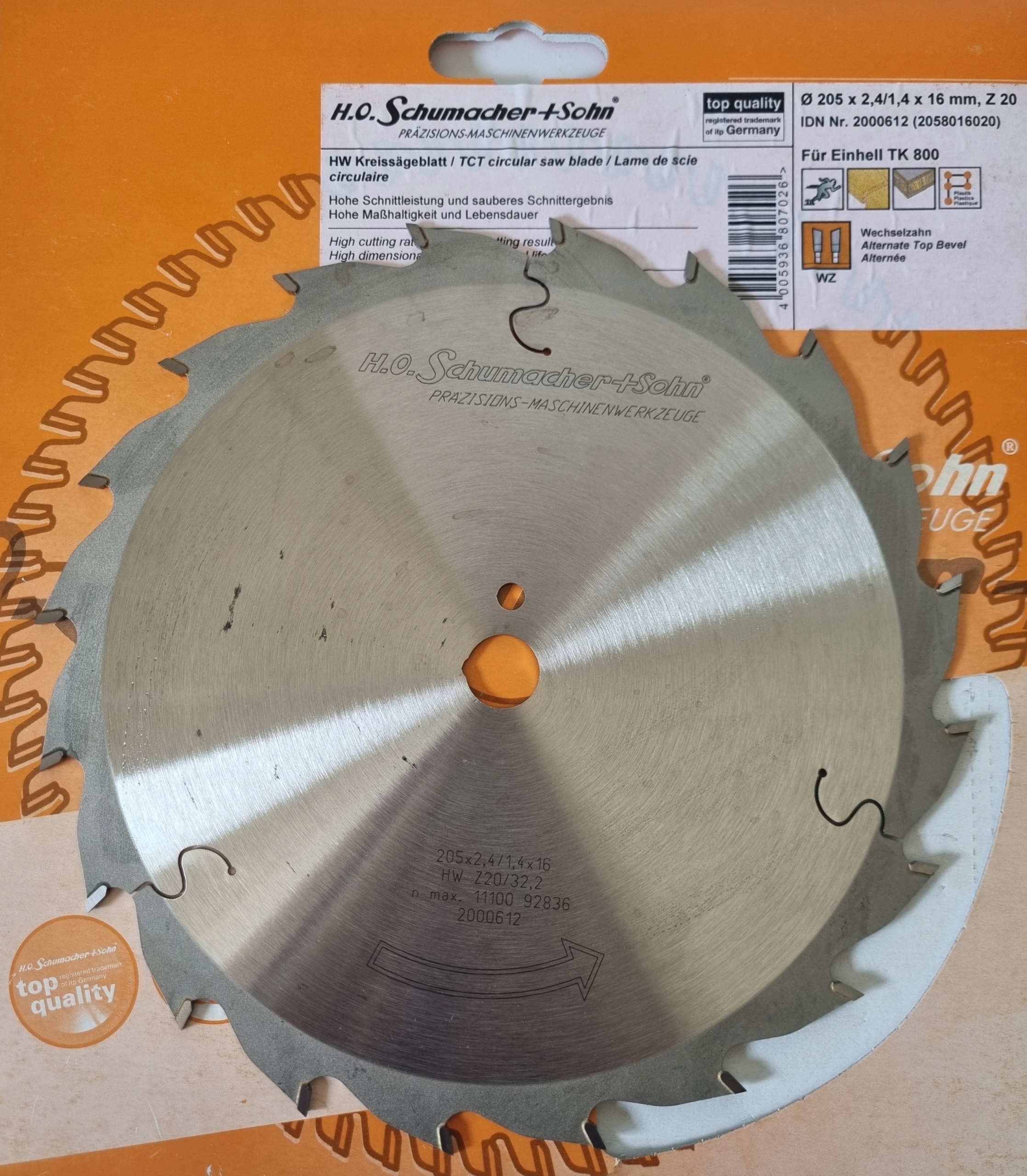 

Schumacher Tarcza pilarska piła 205x16mm 20zGERMAN