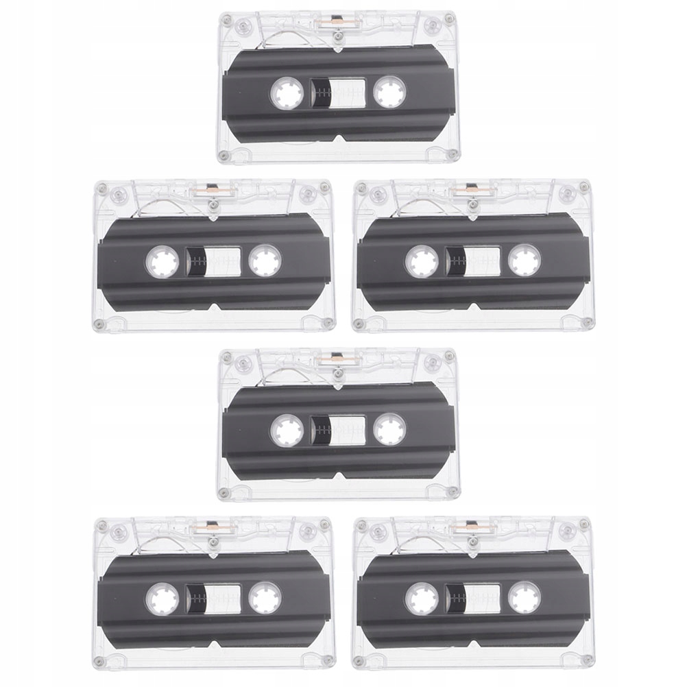 KASETY MAGNETYCZNE Z MOŻLIWOŚCIĄ NAGRYWANIA DYKTAFON ZEWNĘTRZNY PUDEŁKO RĘCZNE 6 SZT. Marka bez marki