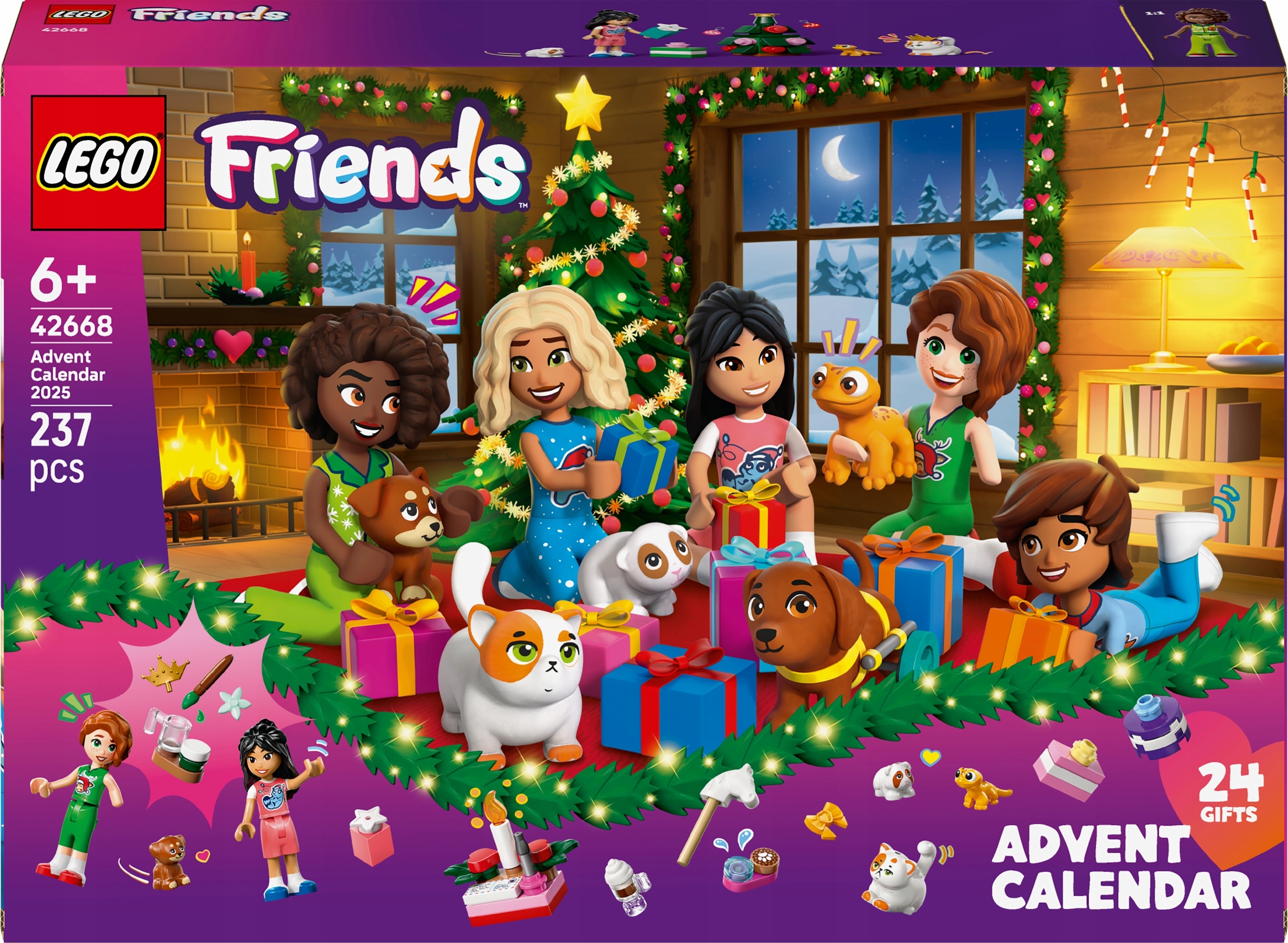 Limitovaný Adventní Kalendář Lego Friends 237 Dílků 6+ 42668