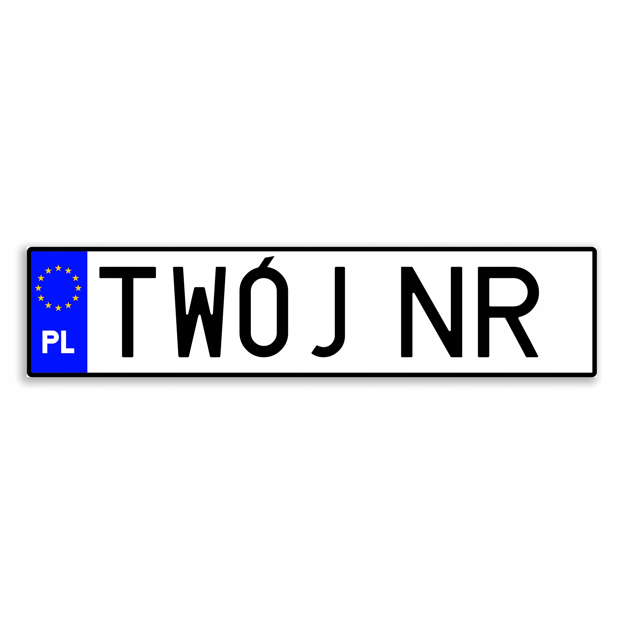 Naklejka Rejestracyjna Tablica Numery Na Wywrotkę TIR100x22cm