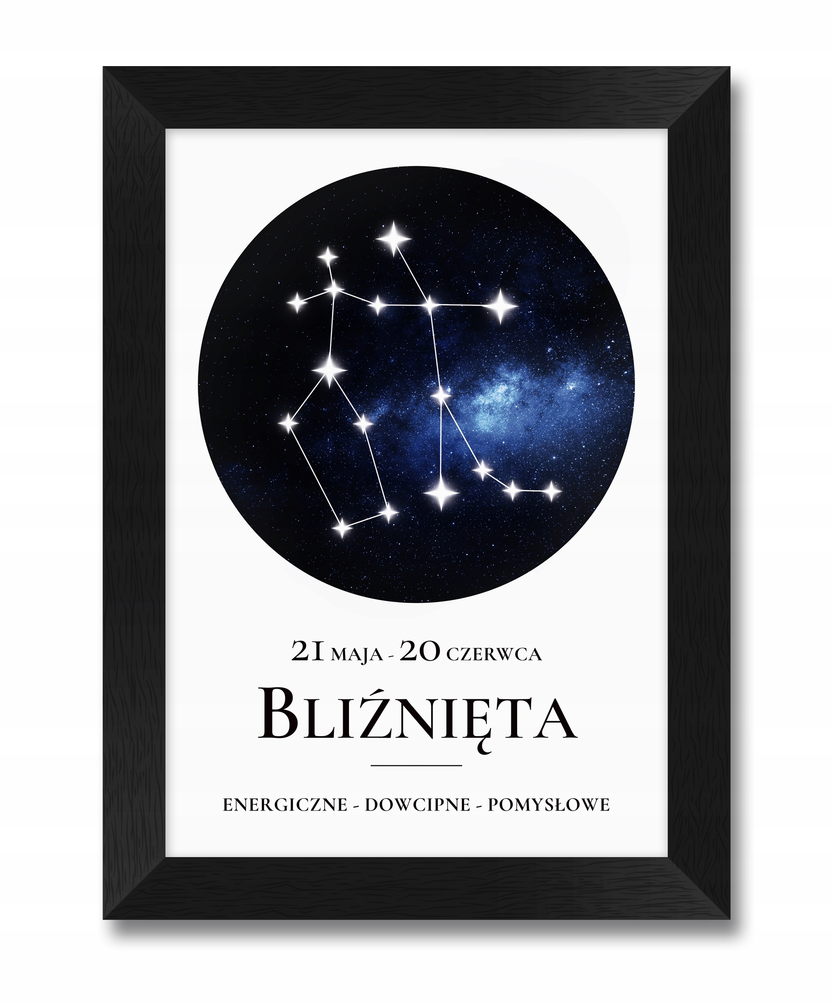 

Obrazy Astrologiczne gwiazdy zodiak Bliźnięta rama