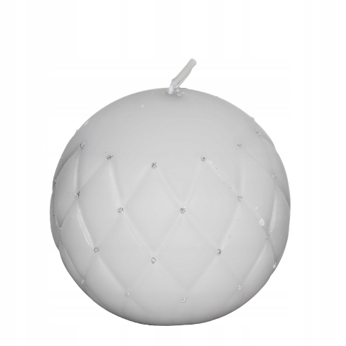 

Świeca Florencja Pikowana Szara Matowa Kula 10cm