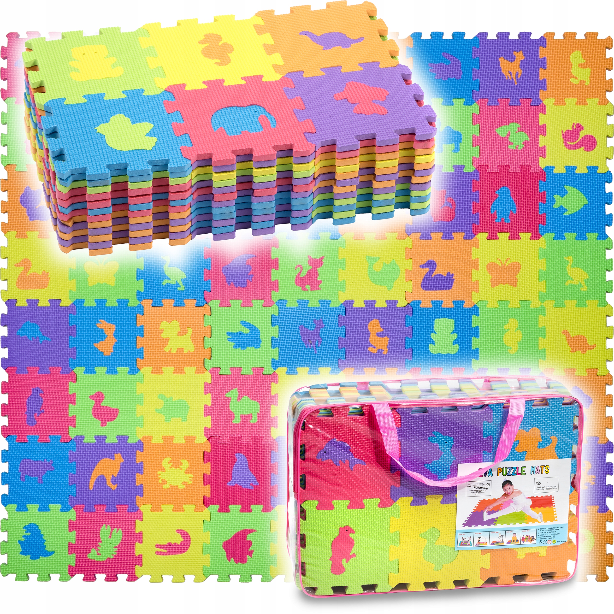 

Puzzle Piankowe Mata Edukacyjna Zwierzęta 144 El.