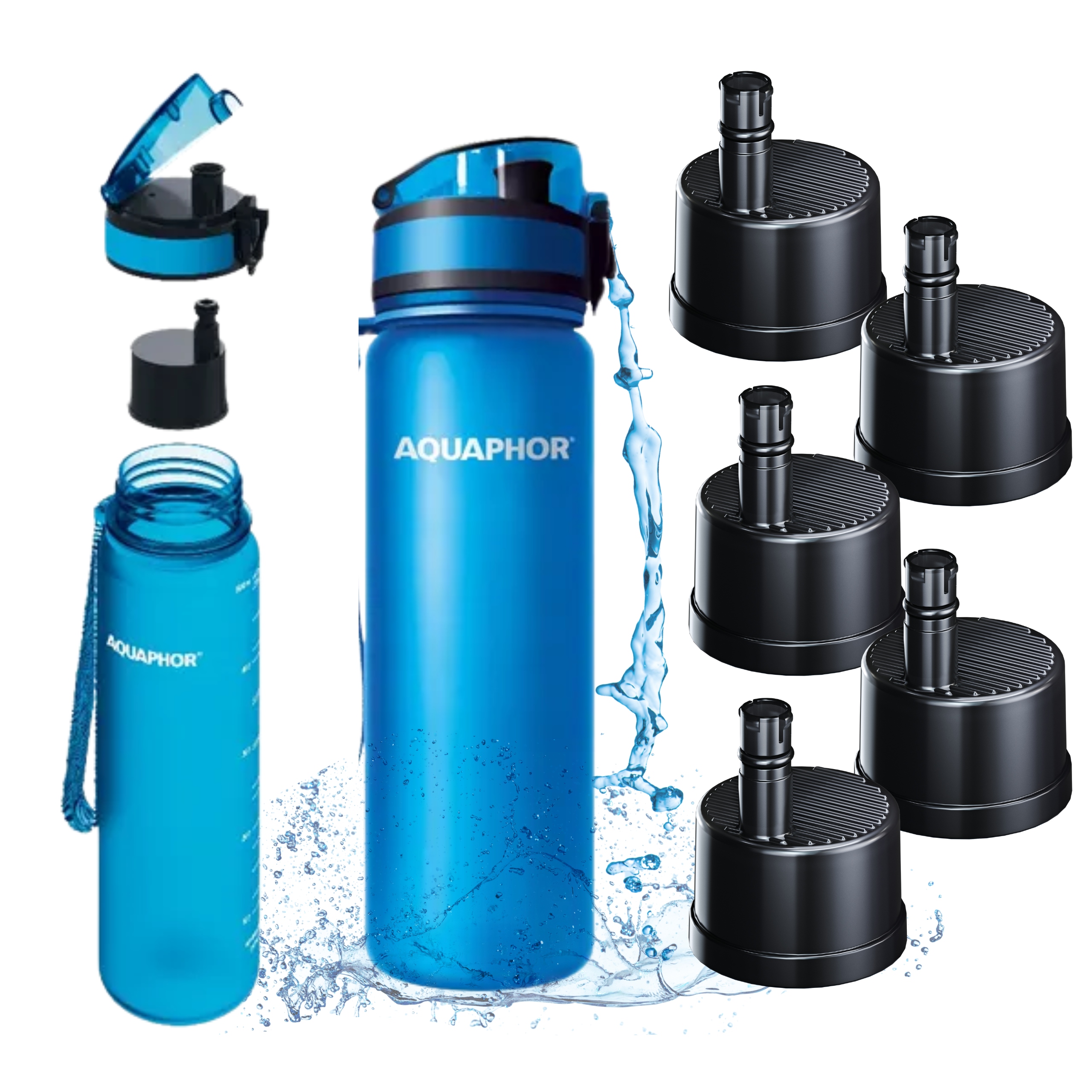 Bidon filtrujący Butelka na wodę Aquaphor City Błękitny 0,5L do szkoły