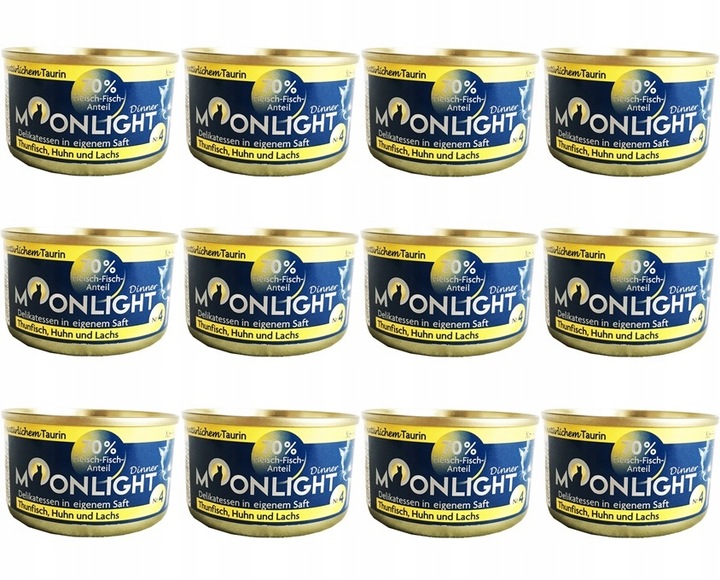 Moonlight Dinner Č. 4 Tuňák Kuřecí losos 12 x 80 g