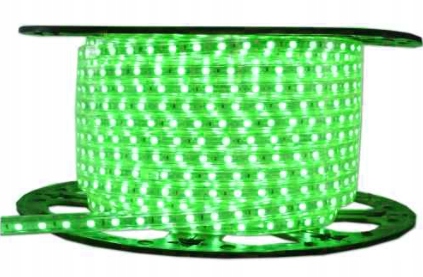 

5050 Zestaw taśma 60LED/m wąż 15m Zielona 230V
