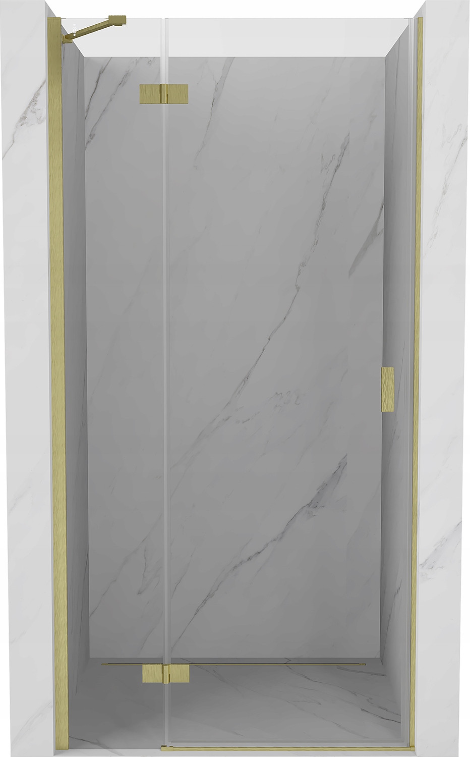 Mexen Mist-h Drzwi Prysznicowe Uchylne Lewe 85 CM Transparent Złote