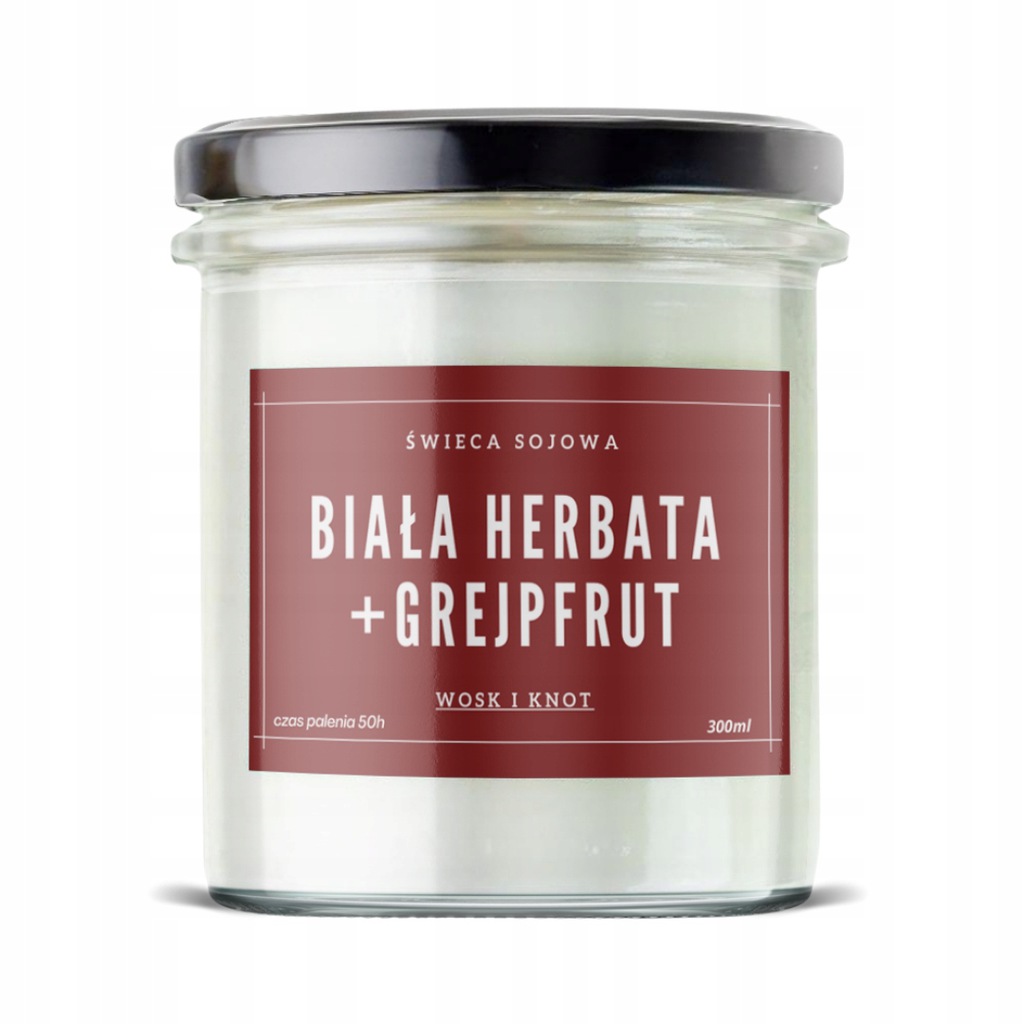 

Świeca sojowa Biała Herbata I Grapefruit eko 330ml