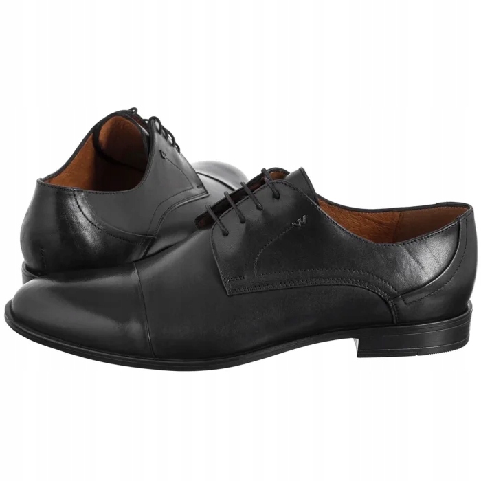 Pánské klasické polobotky Wojas Černá kůže 10244-51