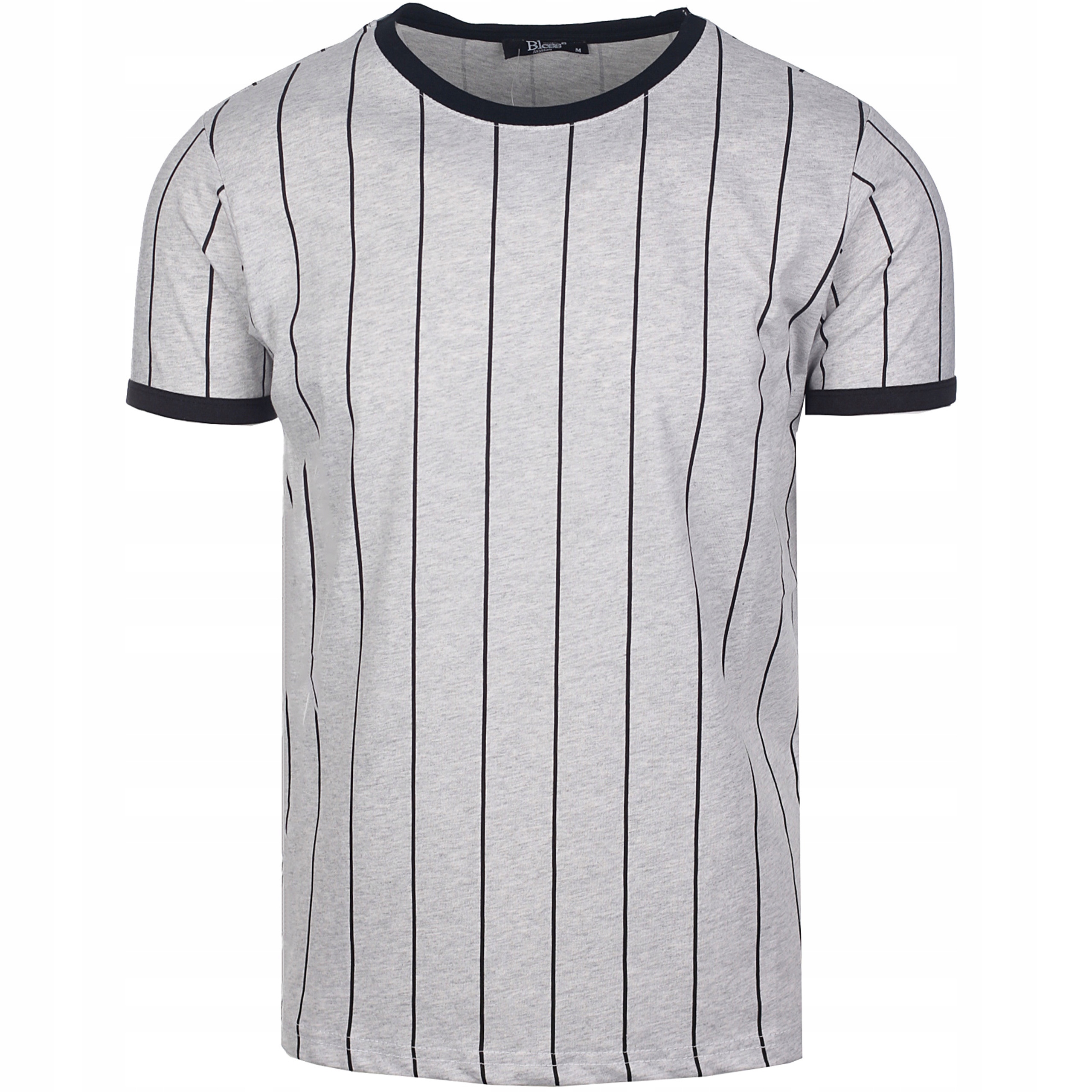 

T-shirt Męski Koszulka W Paseczki Szary TS2237_L