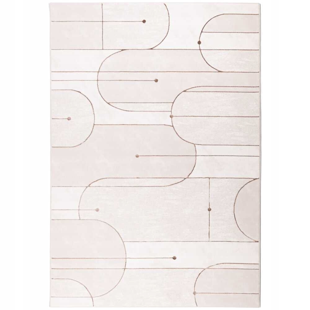 Koberec Creation 80×150 cm, šedo-béžová geometrie – moderní styl