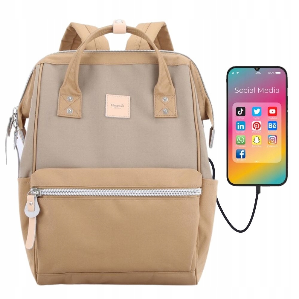 Himawari módní sportovní batohy na notebook, barevné provedení, prostorné pro tablet