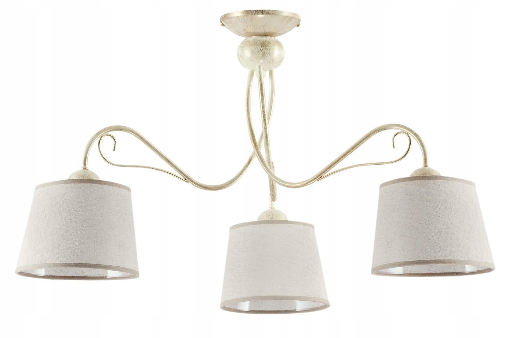Stropná lampa Kamelia Béžové Abažúry 3xE27 Závesná lampa do izby domu