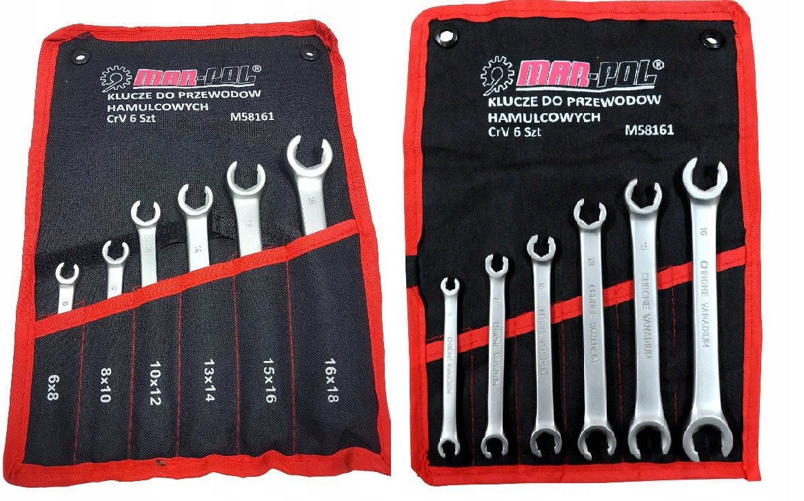 KLUCZE DO PRZEWODÓW HAMULCOWYCH 6-18mm 6sztuk