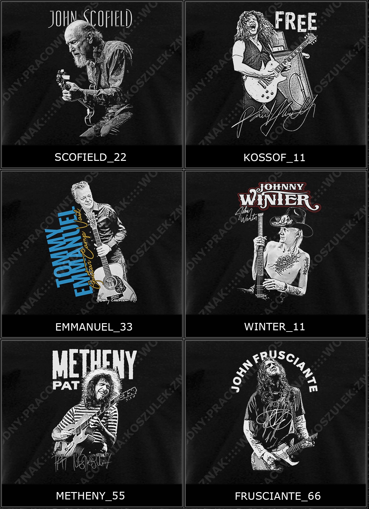 koszulka gitara wzmacniacz blues rock n roll jazz folk metal heavy WZORY!!! EAN (GTIN) 5053530299975