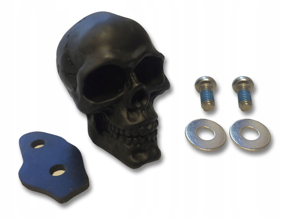 02-086B - МЕТАЛЛИЧЕСКИЙ ОРНАМЕНТ ЧЕРЕП ЧЕРНЫЙ СТАРАЯ ШКОЛА